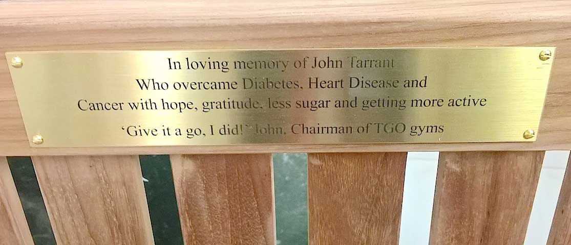 John-Tarrant-TGO-Chairman-memorial-bench-St-Thomas-Hospital-London