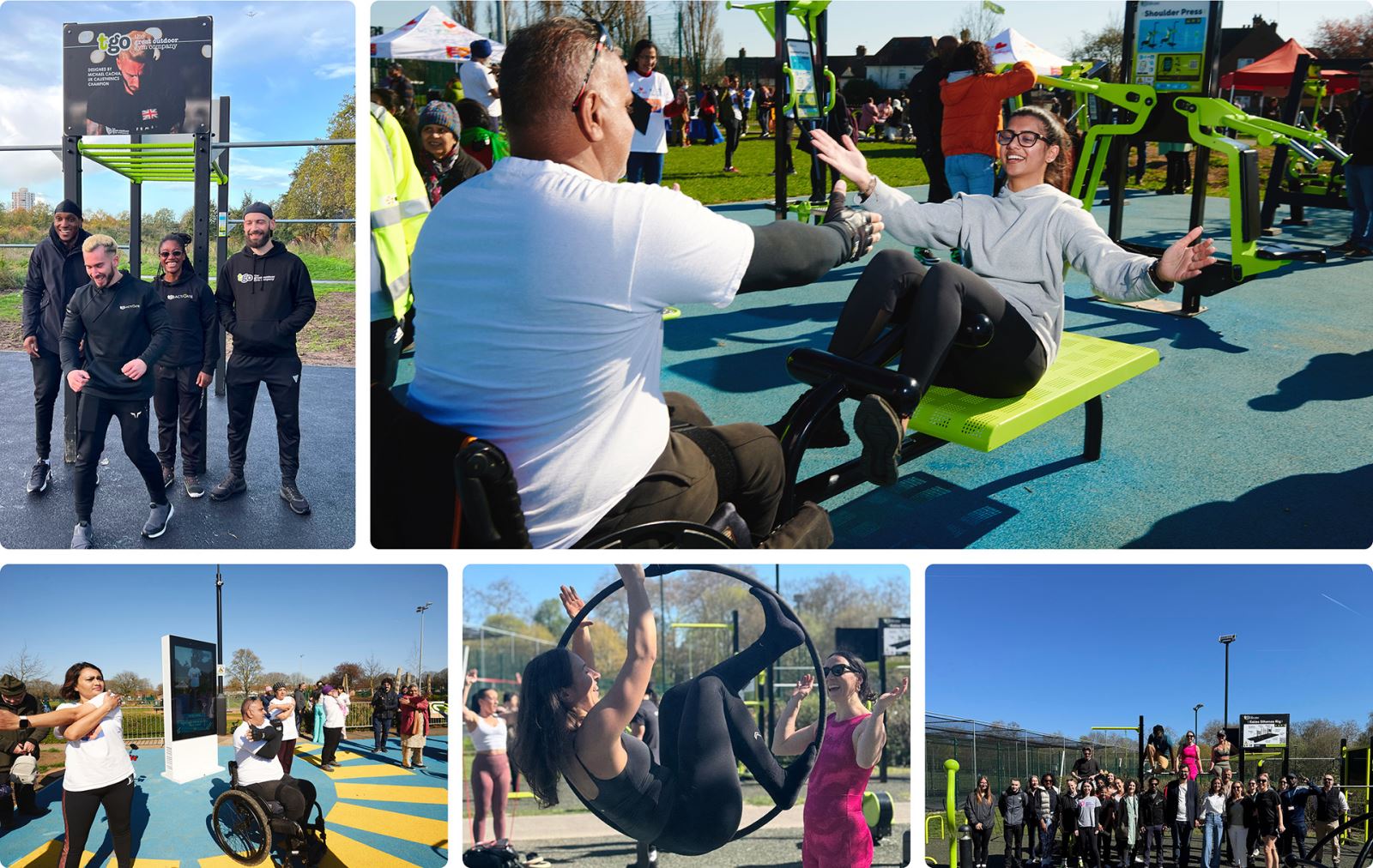 collage of TGO gym photographs