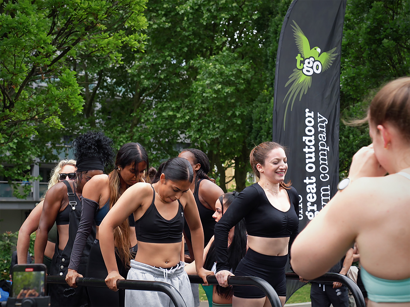 woman exercising on TGO gym equipment
